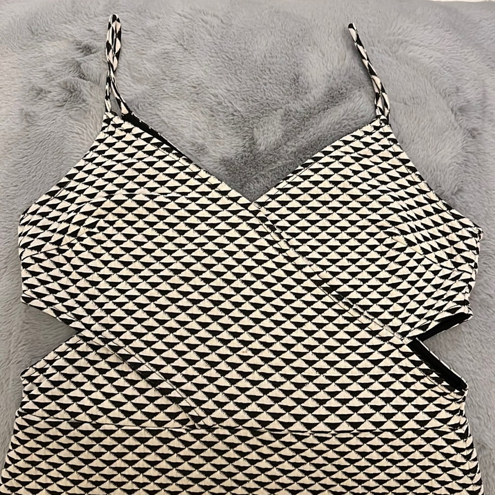 H&M B&W Mini Dress w/ Side Cutouts